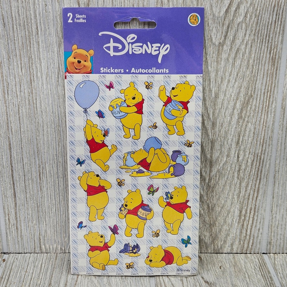 Disney Sandylion Winnie the Pooh Stickers 2 Sheets Acid Free PDWAR16 Vintage